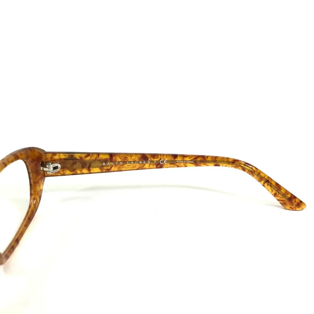 RALPH LAUREN Tortoiseshell Brown Rectangular Women’s Glasses and CASE see pics